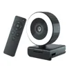 2K HD  Wireless Remote Control 8X Zoom USB Webcam With Audio Fill Light Ring for PC Web Camera Cam USB Online Webcam  Autofocus 1