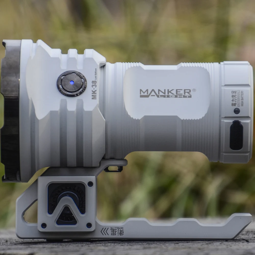 Manker MK38 High Power Flashlight XHP70 2 LED Torch w Active Cooling Module Portable for Camping