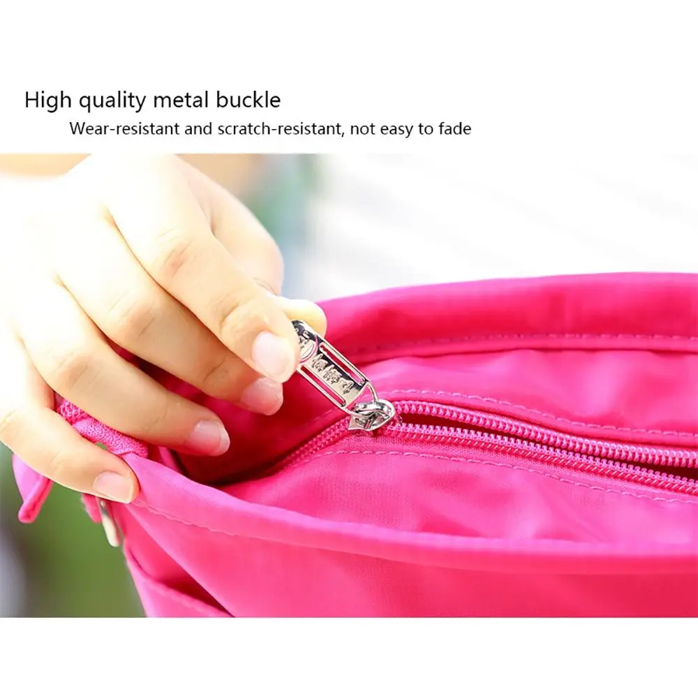 1Pcs New Storage Bags Insert Cosmetic Bag Felt with Zipped Top Linner Bag Portable Multi-Pocket Women Handbag Organizer Purse