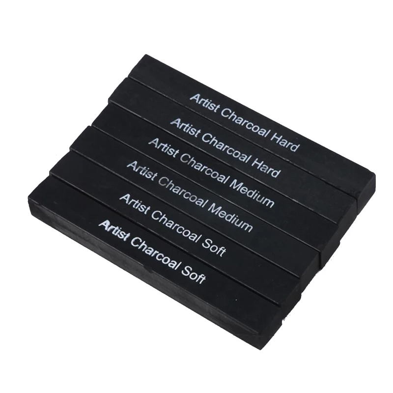 

Dropship 6 pcs Compressed Charcoal Sticks for Sketching Soft Hard for Artists