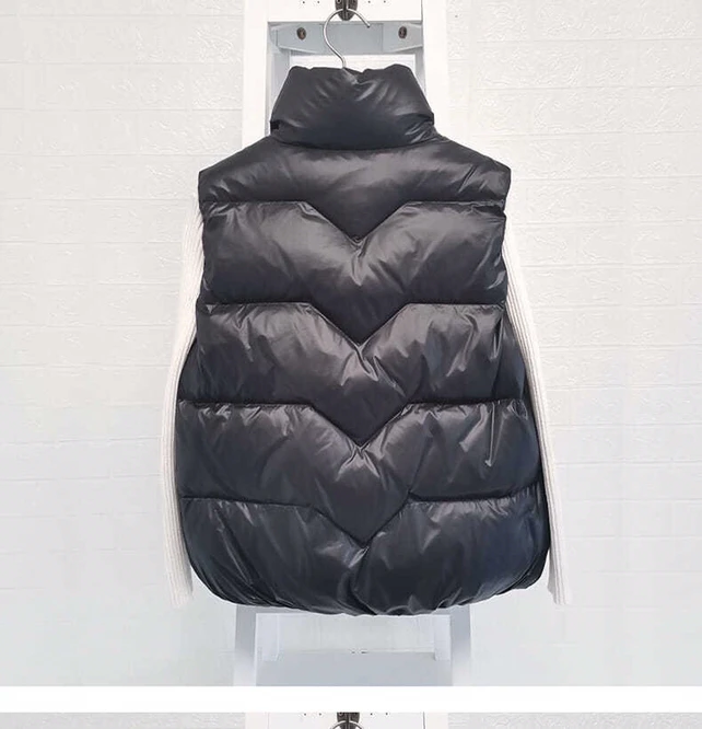 white bubble coat 2021 New Autumn Winter Down Cotton Women's Vest Korean Loose Girl's Versatile Stand Collar Vest Coat Leisure Time Outdoors Black best winter coats for women