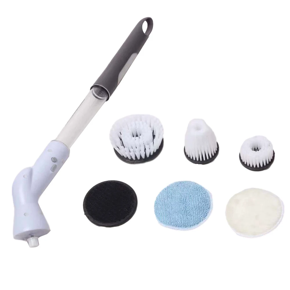 6 In 1 Electric Cleaning Brush Electric Spin Cleaning Scrubber Electric Cleaning Tools Kitchen Bathroom Cleaning Gadgets 4