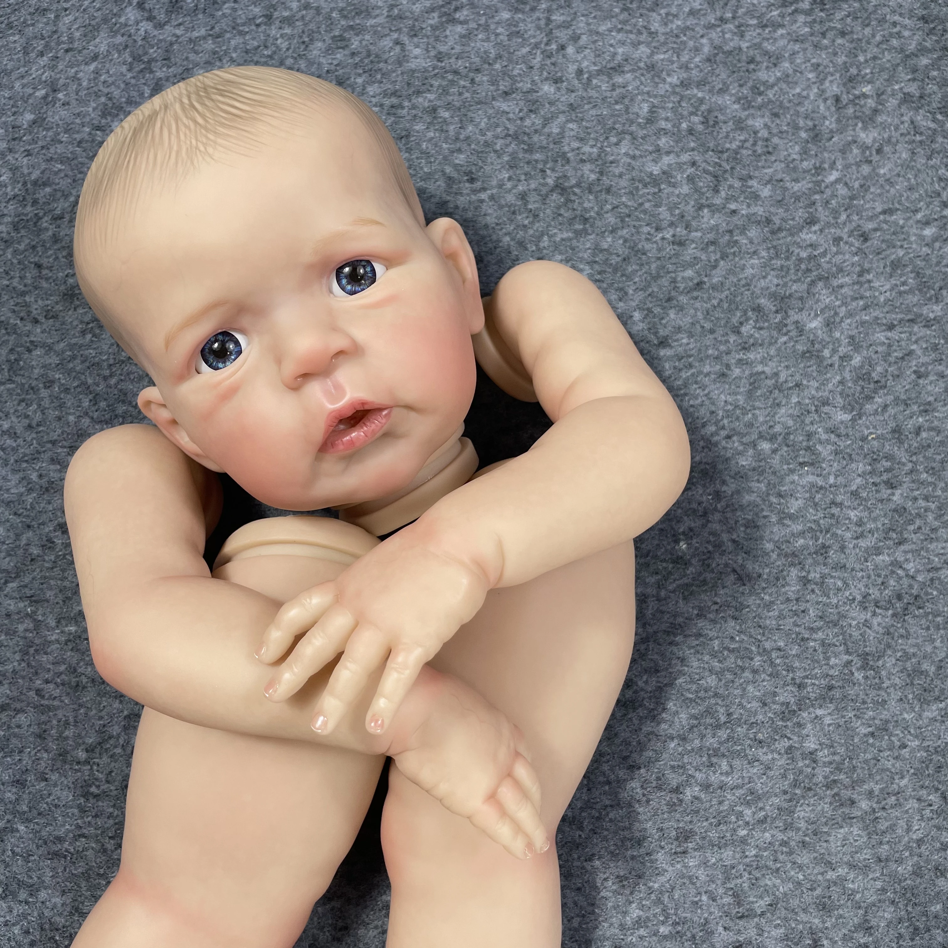 Reborn Doll Kit 24-25Inch Already Painted Sandie Large Baby 3D Skin Visible Veins DIY Collectible Art Doll Unassembled Parts Toy