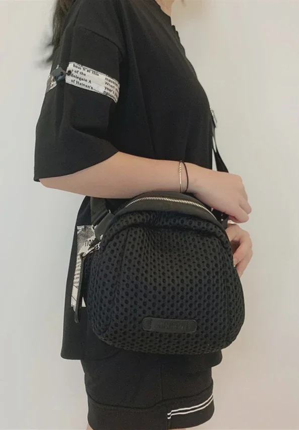 Women Small Casual Nylon Handbag Female Hollow Out Fabric Medium Size Shoulder Bag Leisure Shell Phone Side Sling Pouch Bag crossbody bag women handbags