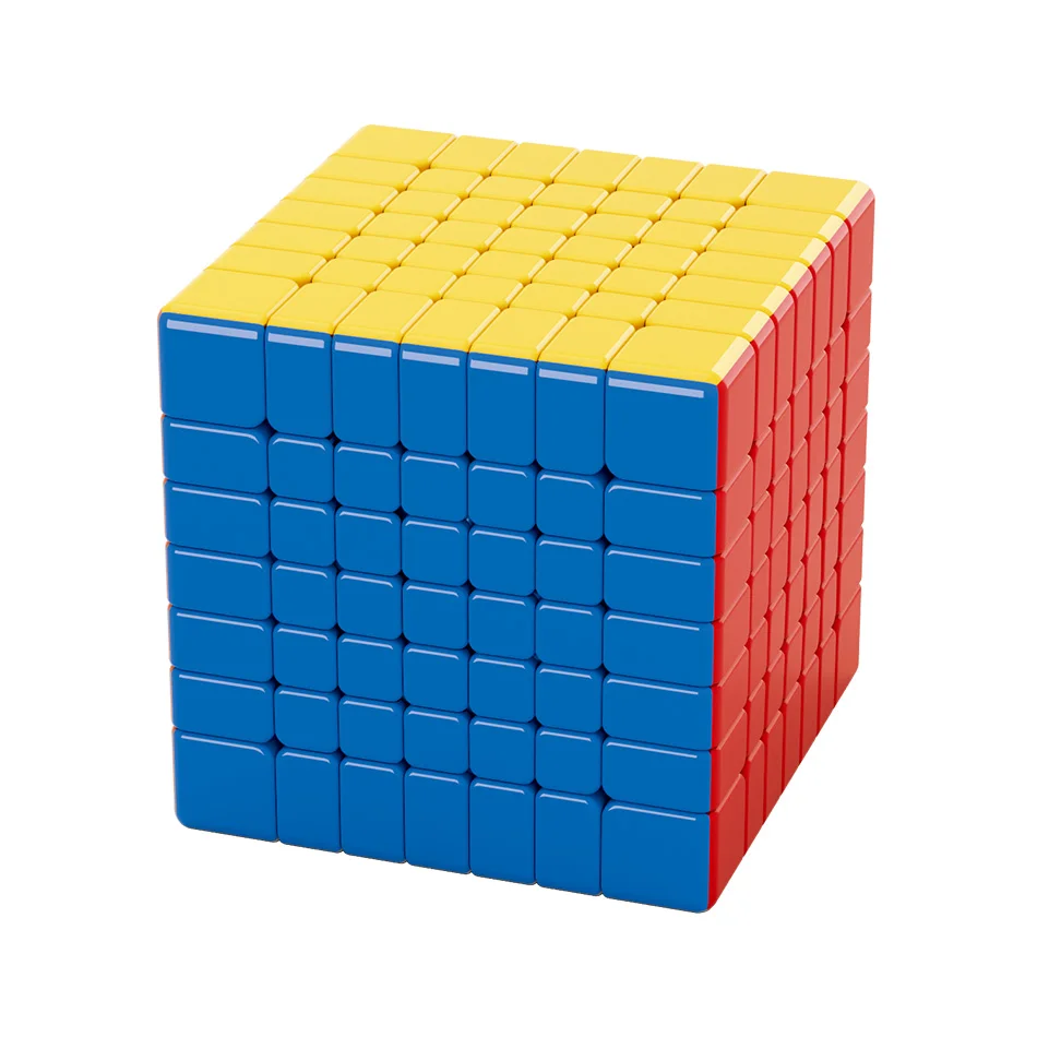 CubeFun-Cube de Vitesse Magique Magnétique Sans Autocollant, Jouets Fidget Professionnels, MeiLong 7 V2 7x7x7