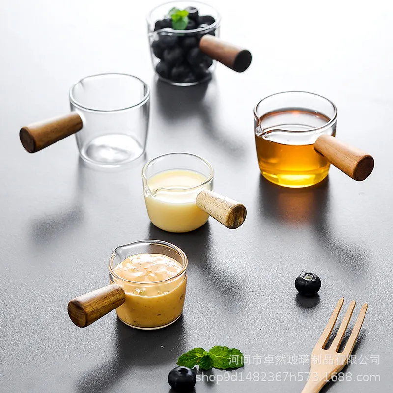 Glass Milk Cup Creamer Jug Multi-Functional Seasoning Dish Small