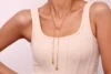 Two Water Drop Snake Chains Necklace Tarnish Free Silver Color Stainless Steel Accessories 18K Gold Plated Women's Neck Chain