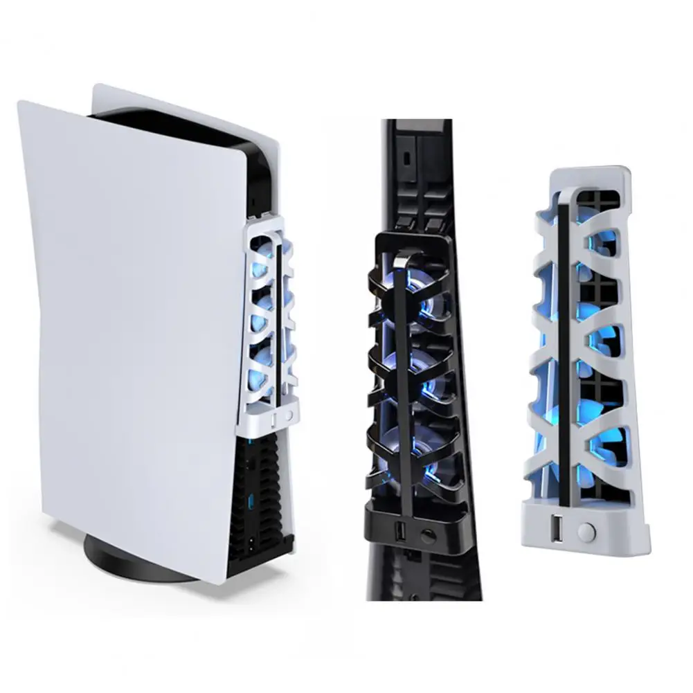 

High-Speed Cooling Fan Efficient Heat Dissipation Air Circulation Enhance PS5 Performance Heat Sink With LED Lights Air Cooler