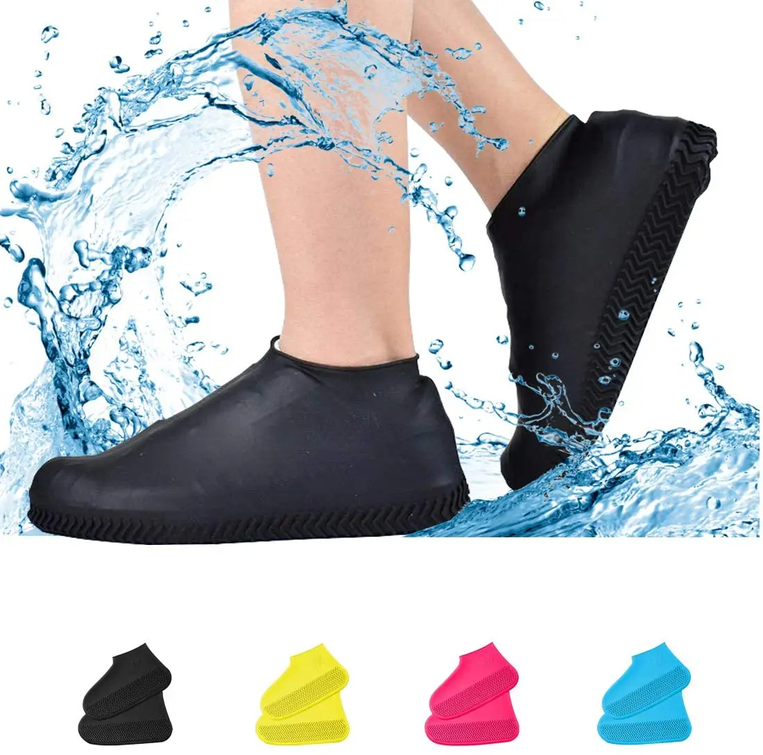 Vintage Rubber Boot Reusable Waterproof Rain Shoes Cover Non-Slip Silicone Overshoes Boot Cover Unisex Shoes Accessories 6 color shoe covers rain shoe covers silicone shoe covers rain shoe protector