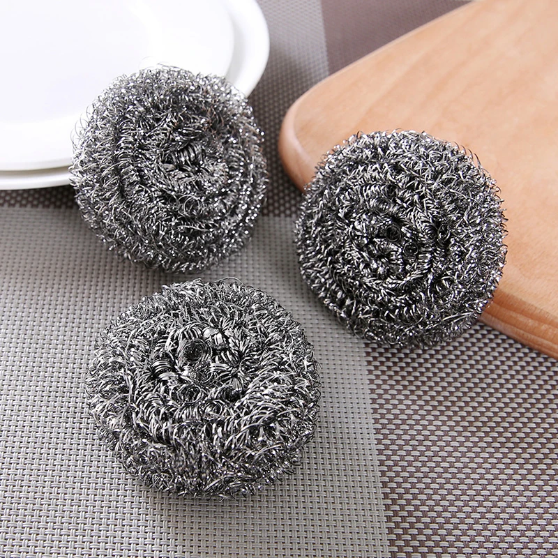 Stainless Steel Sponges Scrubbers Cleaning Ball Utensil Scrubber Density  Metal Scrubber Scouring Pads Ball for Pot Pan Dish Wash Cleaning for  Removing