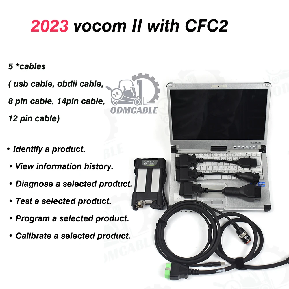 

CFC2 CF-C2 Laptop truck excavator diagnostic kit For volvo VOCOM II 88830400 PTT v2.8 dev2tool PRO Premium Tech Tool