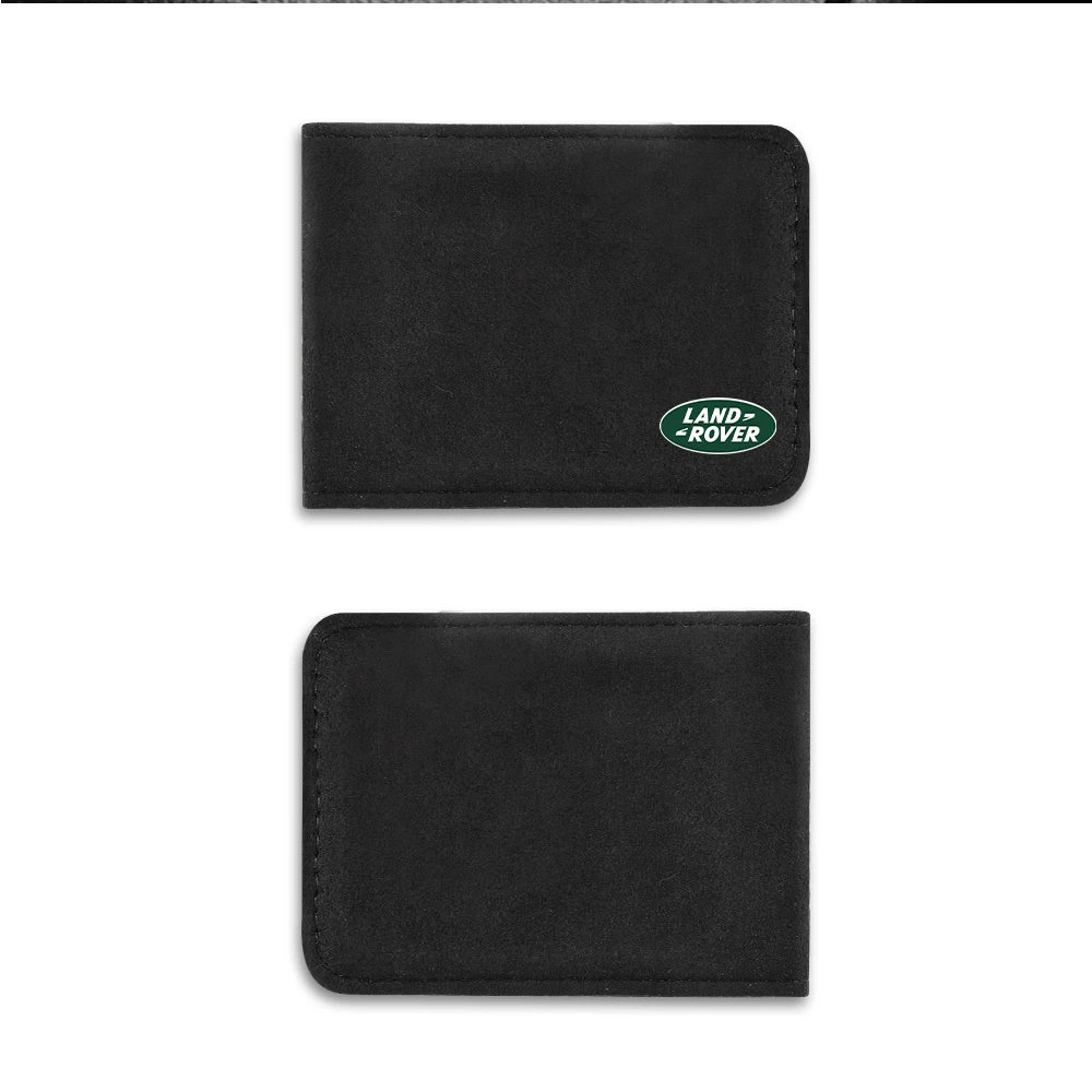 Car Driver License Cover Suede Anti-Fur Car Driving Documents Case Credit Card Holder For Landrover SVR Freelander Range Rover