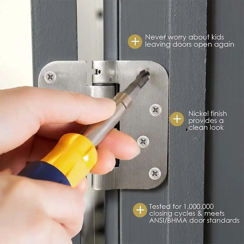 Metal Automatic Spring Door Closer Door Closing Hinge Adjust The Closing Device Furniture Hardware