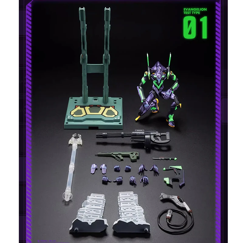 Original EVA NEON GENESIS EVANGELION Animation Game Peripheral Toy EVA01 Action Edition Assembly Movable Figure Model Collection