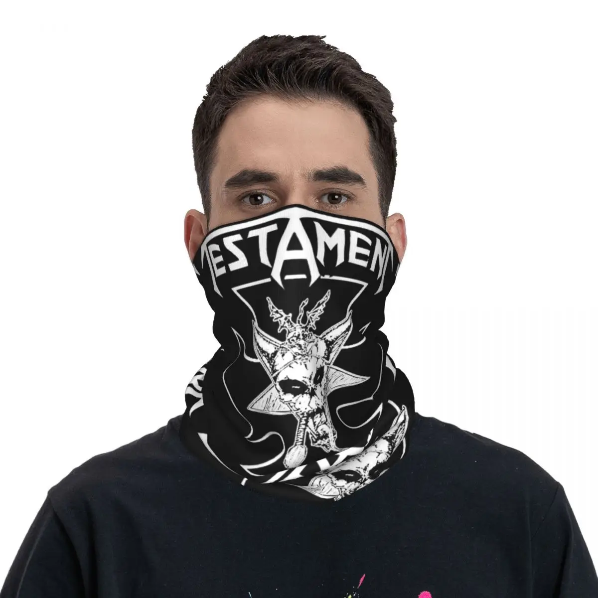 

Adult Testament Thrash Metal Band Bandana Merch Neck Cover Printed Heavy Metal Wrap Scarf Wrist Wraps For Fishing All Season