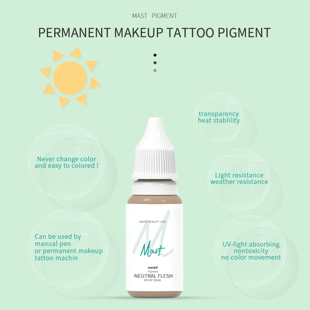 MAST Tattoo SMP Ink 6 Color 0.41oz for Lips Microblading Pigment Makeup Permanent Machine Cartridge Tattoo Supply Set tattoo ink tattoo ink pigment tattoo ink kit