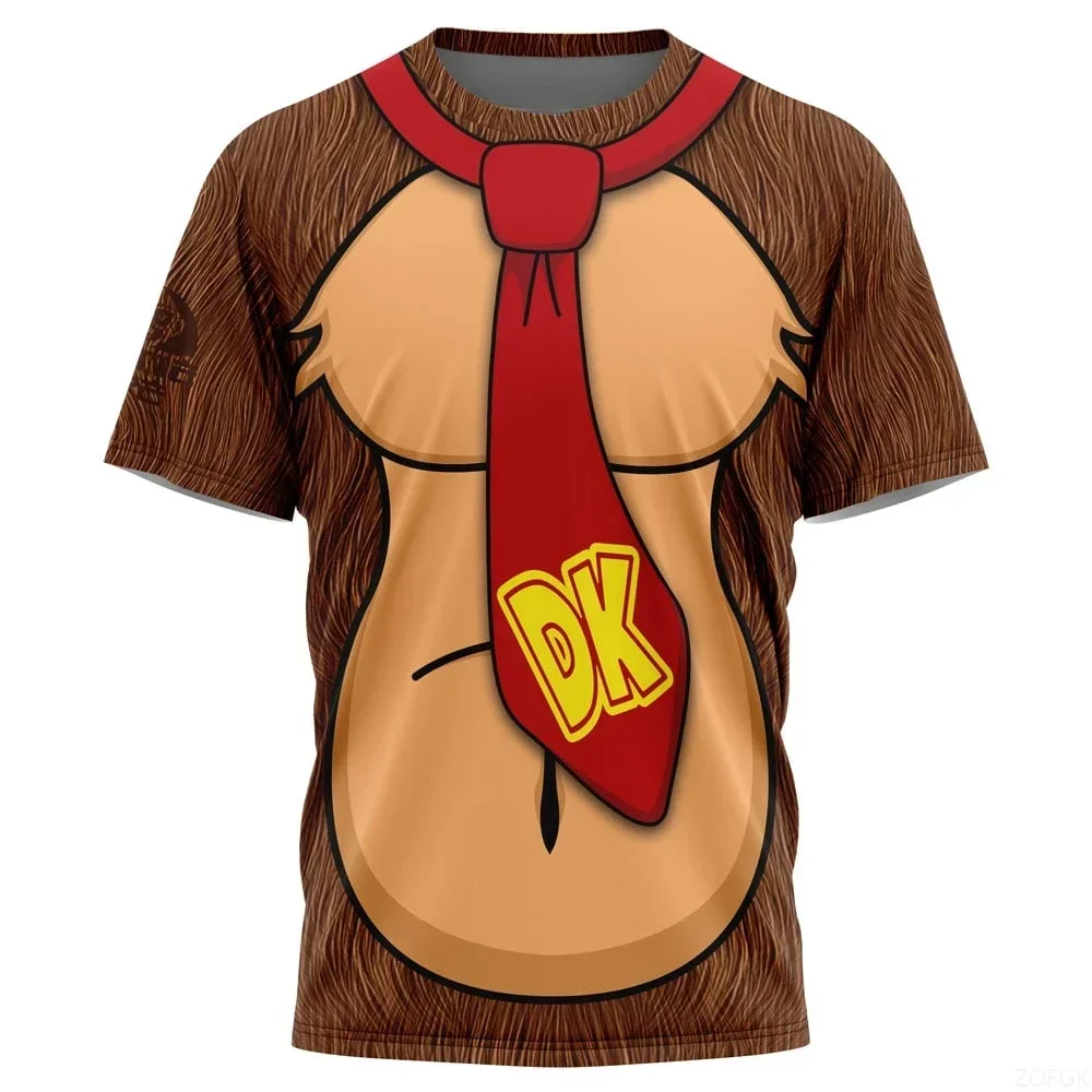 2026 Sommer Donkey Kong 3D-Druck T-Shirt Atmungsaktiv Locker Vielseitig Lässig Sport Kurzarm