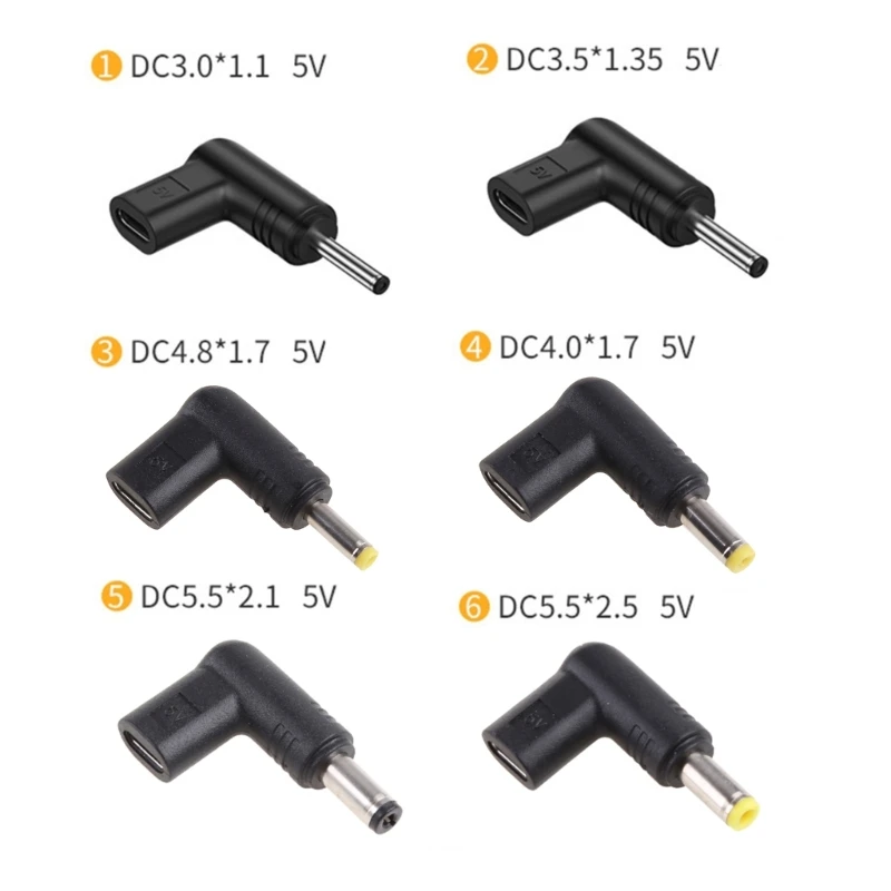 

USB C to for Dc Power Core Adapter Комплекты зарядных шнуров Адаптер питания Шнур питания Max 3A Зарядный адаптер для Barrel