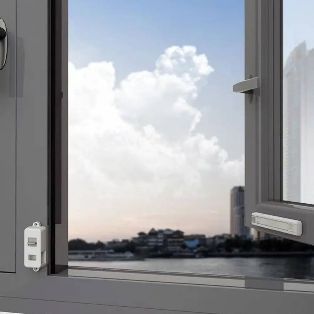 1pc Portable Plastic Window Lock No Punching Safety Buckle Child Protection Lock Strong Fixation Window Restrictor Home