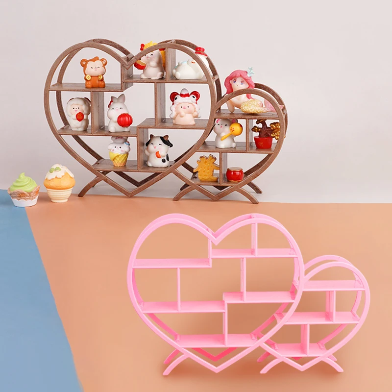 Heart-Shaped Nostalgic Display Stand for Miniatures and Dollhouses