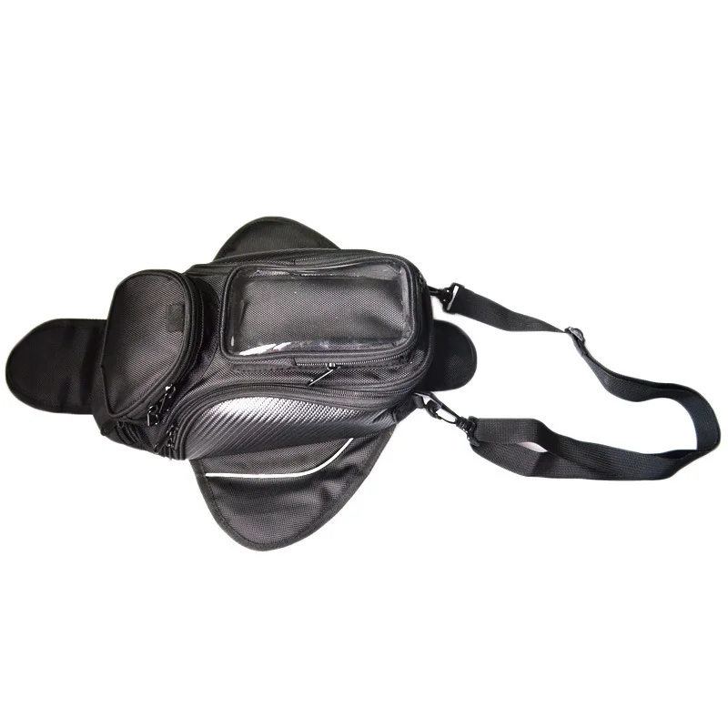 Magnetic motorcycle fuel tank bag, rider motorcycle backpack crossbody bag, off-road magnetic portable quick release touch