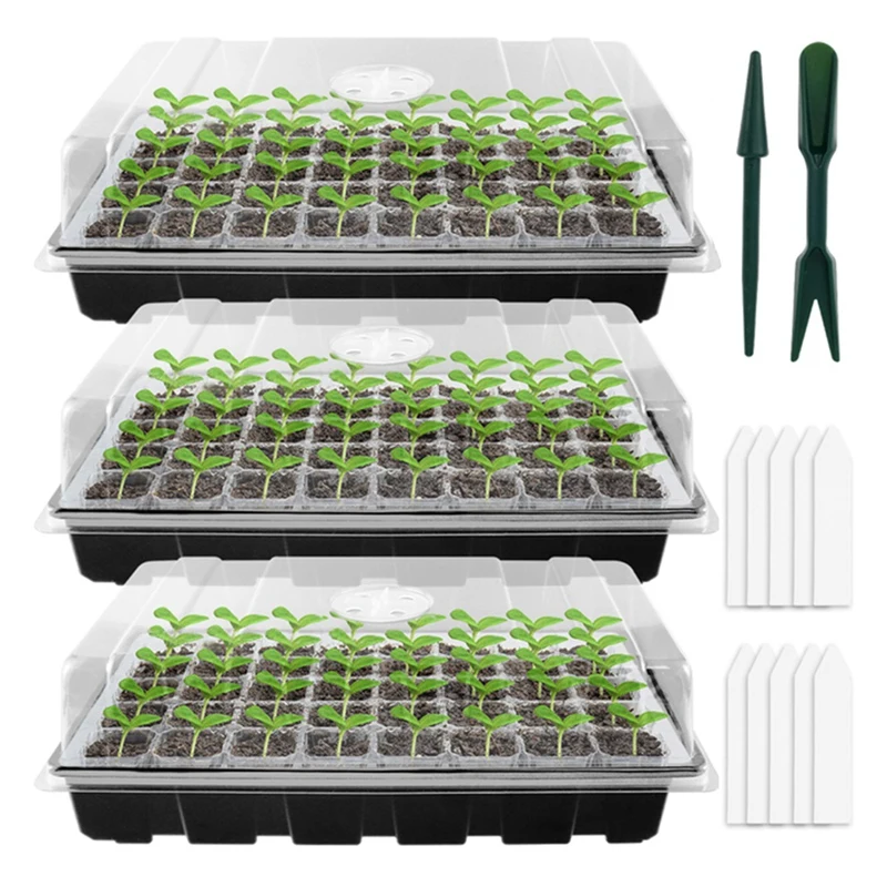 Greenhouse Seed Starter Seedling Trays Flower Plant Germination Grow