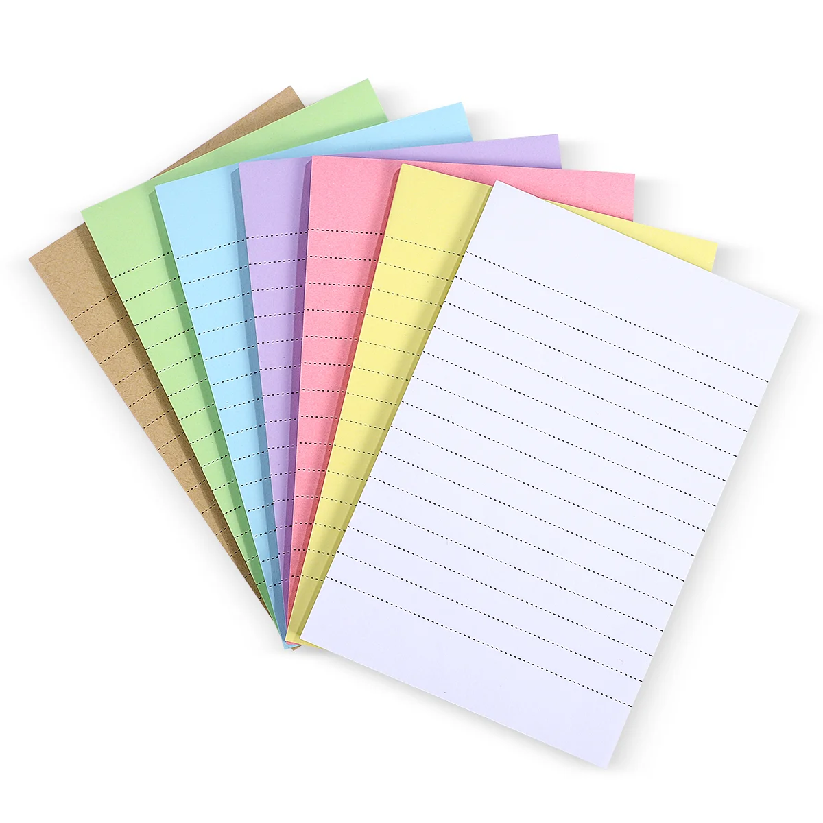 

Candy Color Self- Notes Pad Paper Memo Stickers Reminders Studying Notepads Students Stationery for Office School Home, 7Pcs