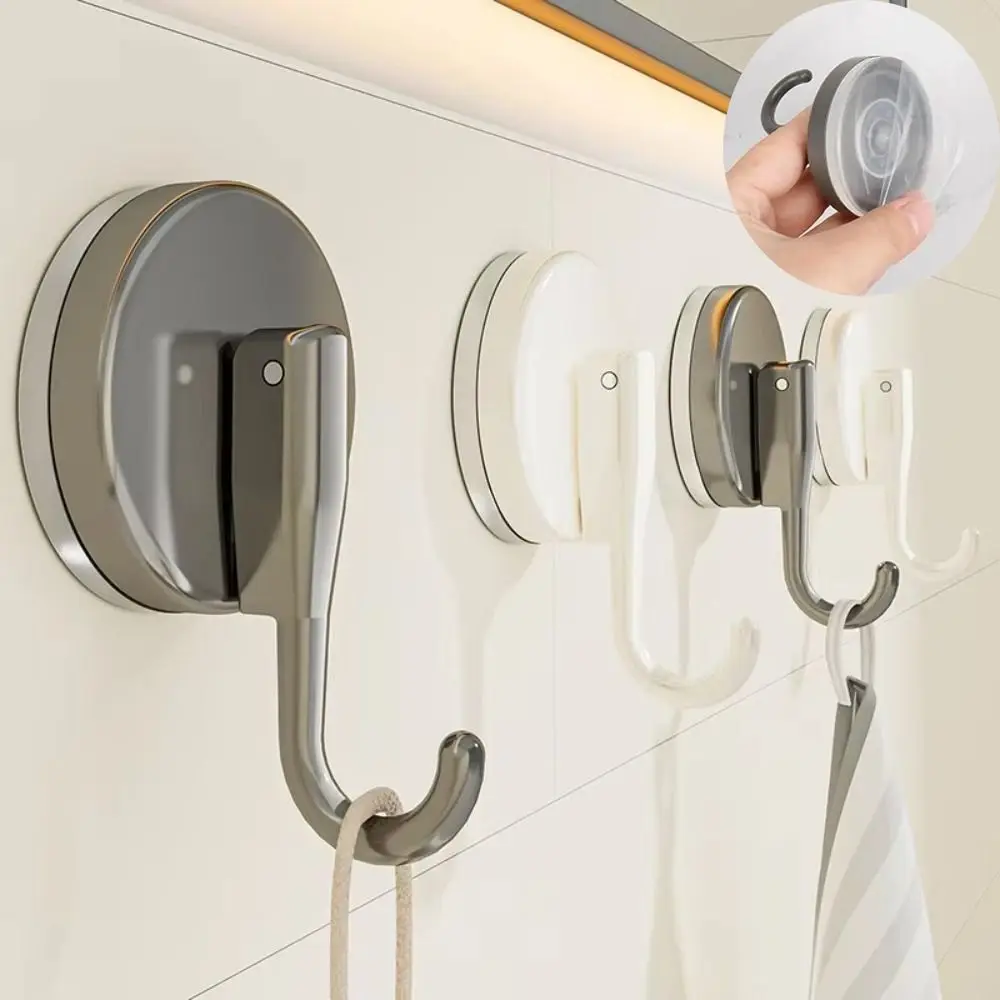 Suction Cup Traceless Hook Reusable Punch-Free Towel Wall Hook Multifunction Detachable Bathroom Storage Rack Kitchen Gadgets