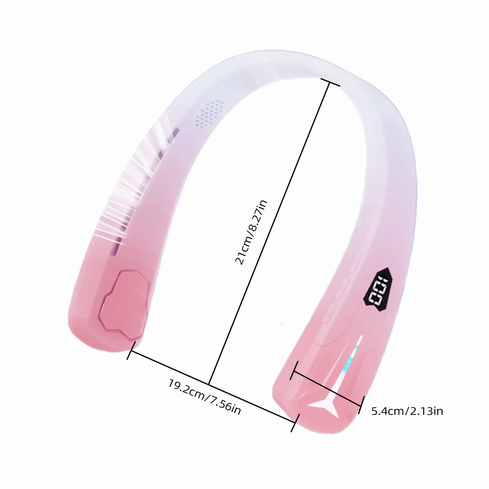 2-In-1 Neck Cooler Bluetooth Speaker Wearable Neckband Speaker Hands-Free Ear-Free for Tv Game Play Home Outdoor Electric Fan