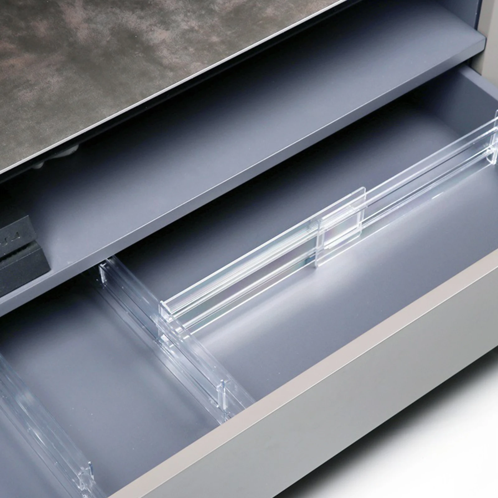 Separadores de cajones de 1/4 piezas, organizadores ajustables para