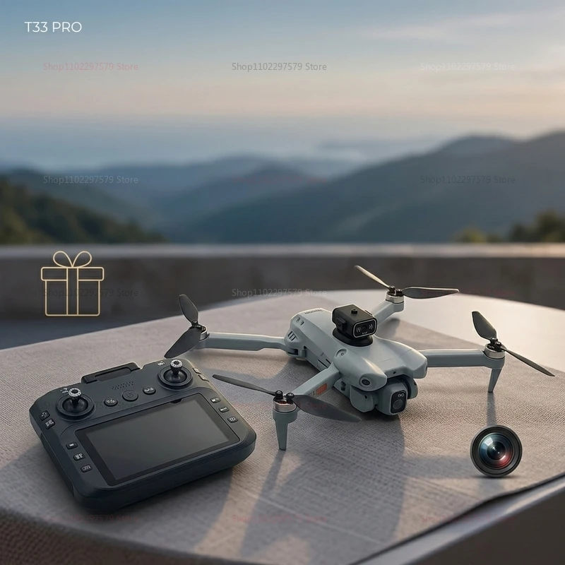 Nuovo Drone Professionale T33 4K 2026 con Telecamera HD, Gimbal a 3 Assi, Motore Brushless, WIFI 5G, Schermo e Telecomando RC Quadricottero Giocattolo - Image 5