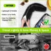 Travel Neck Pillow Stuffable with Clothes,Stuffable Neck Pillow for Traveling,Fillable Neck Pillow Extra Storage Black 6