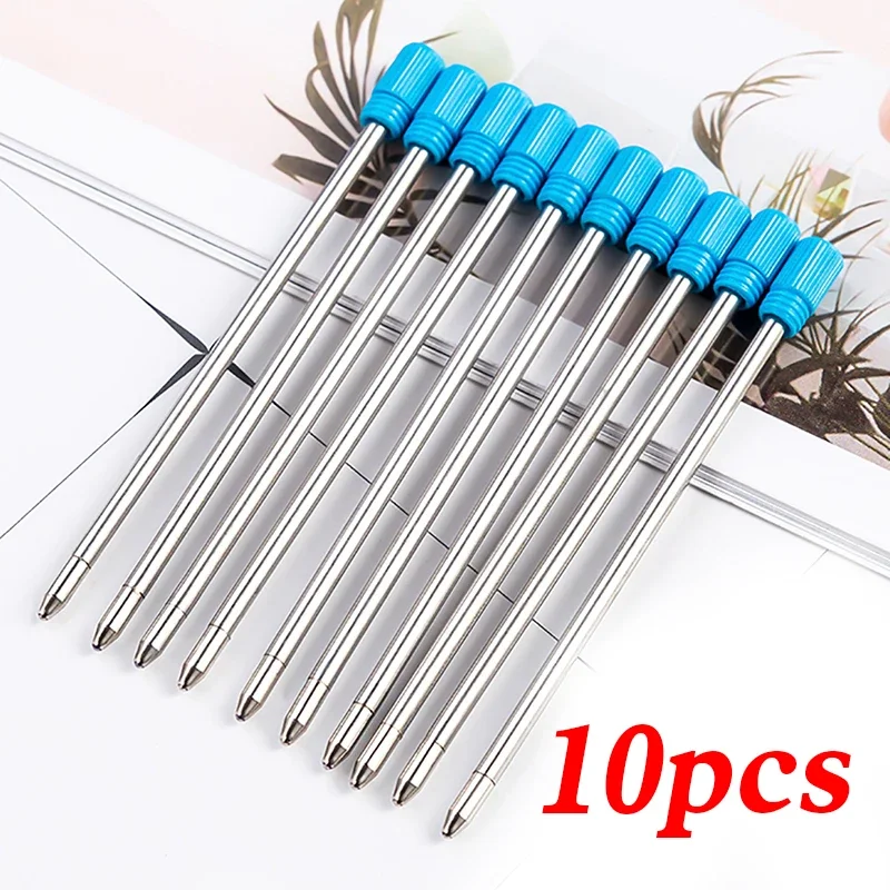 10PCS 70MM Crystal Pen Refill Short Refill 7CM Blue Black Metal Pen Ballpoint Pen Refill School Supplies Office Stationery bixin 30pieces sketch paper memo note pad stamping literature notes handwritten message account school supplies sticker new 140 70mm