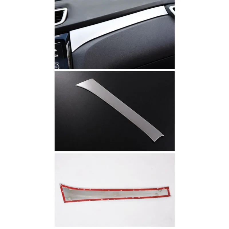 Accessori Fit For 2014 2015 2016 Nissan Qashqai Chrome Center Console Copertura Lunetta Trim Cruscotto Pannello Granish