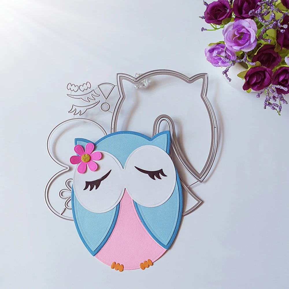 

beautiful animal owl die- cutting dies scrapbook decoration embossed photo album decoration card making DIY crafts