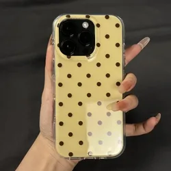 Stylish Brown Polka Dot Pattern Soft Phone Case Cover - iPhone 12 (1)