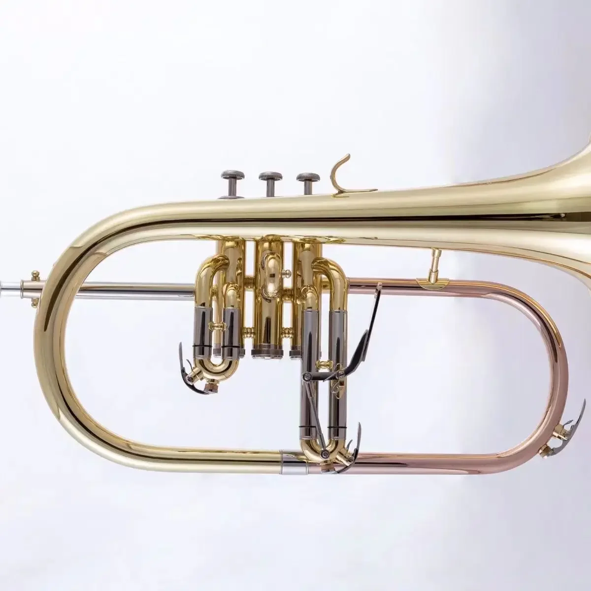 Brand New Professional Flugelhorn Gold Lacquer With Case Profession Flugelhorns Bb Yellow Brass Bell