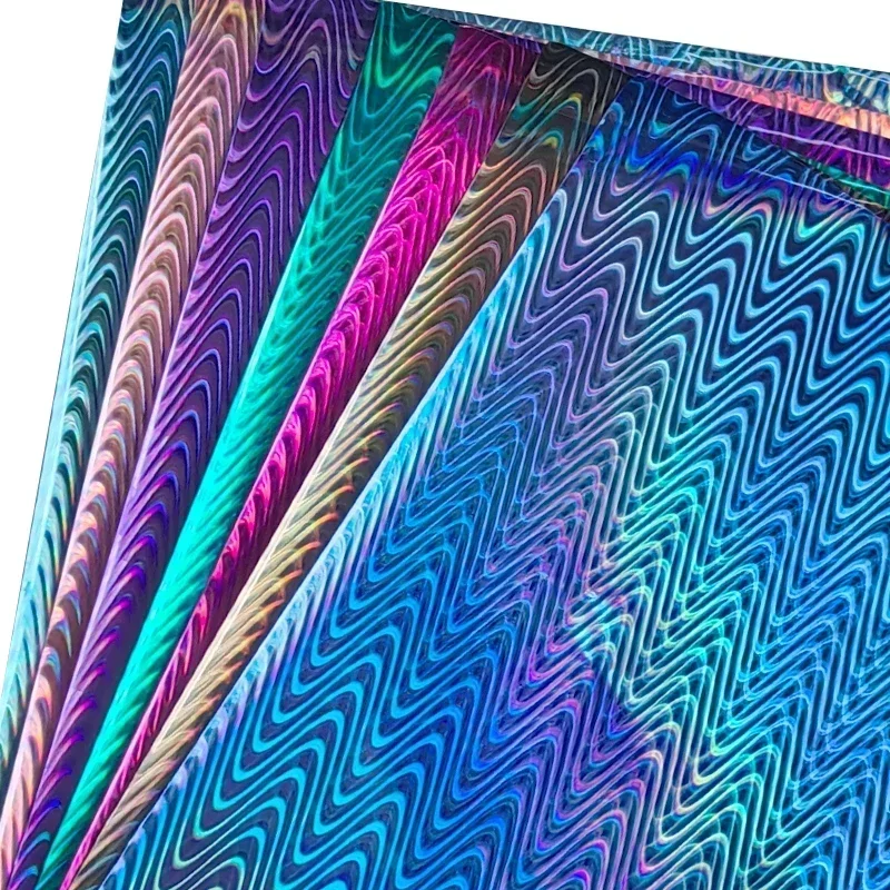 

1 yard Iridescent PVC Vinyl Holographic Synthetic Fabric 0.1mm Laser Rainbow Film for DIY Patchwork Bags Bows Jewlery Making