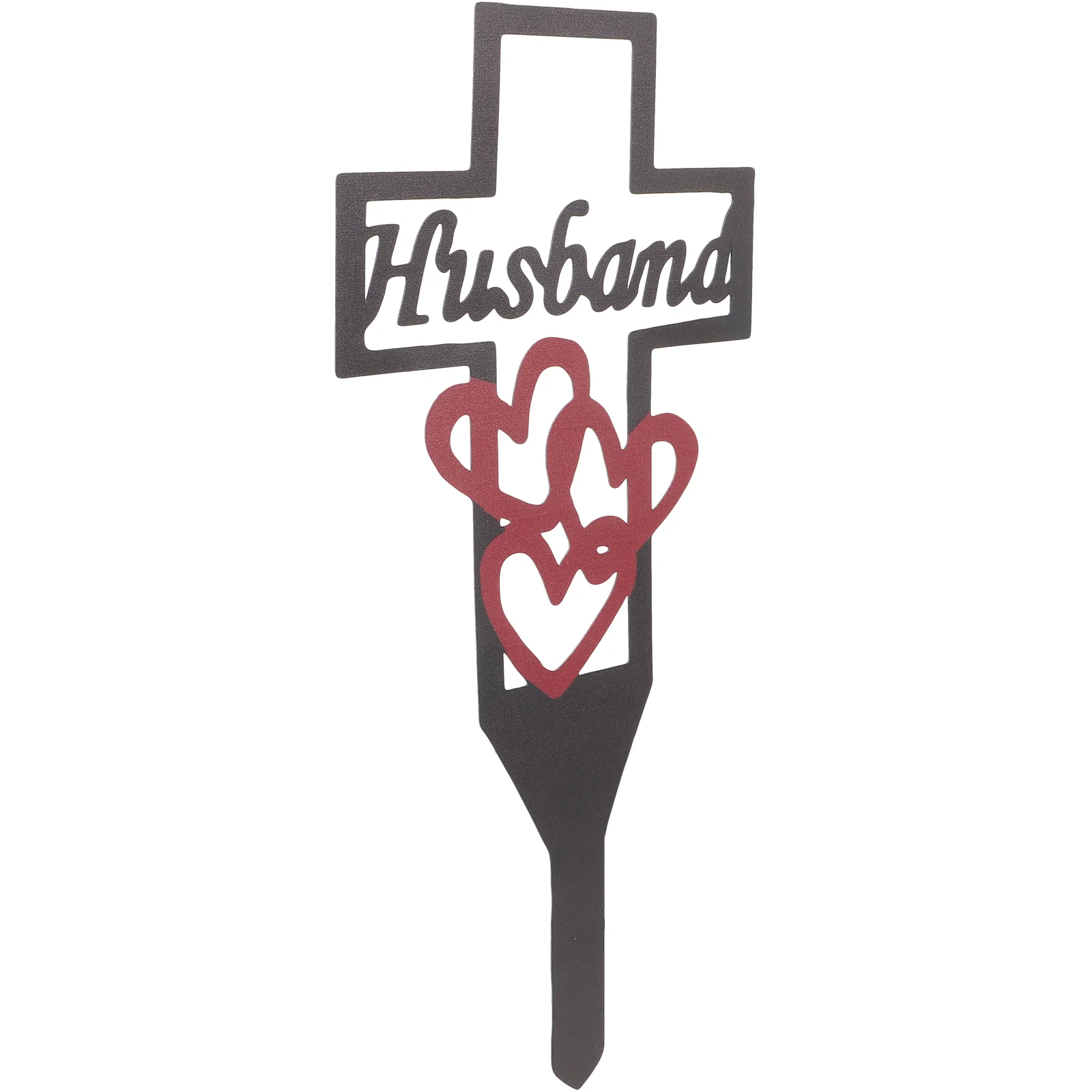 

Metal Garden Pile Cemetery Decoration Memorial Husband Ground Insert Stake Sign Marker Outdoor Decorations Grave Dad