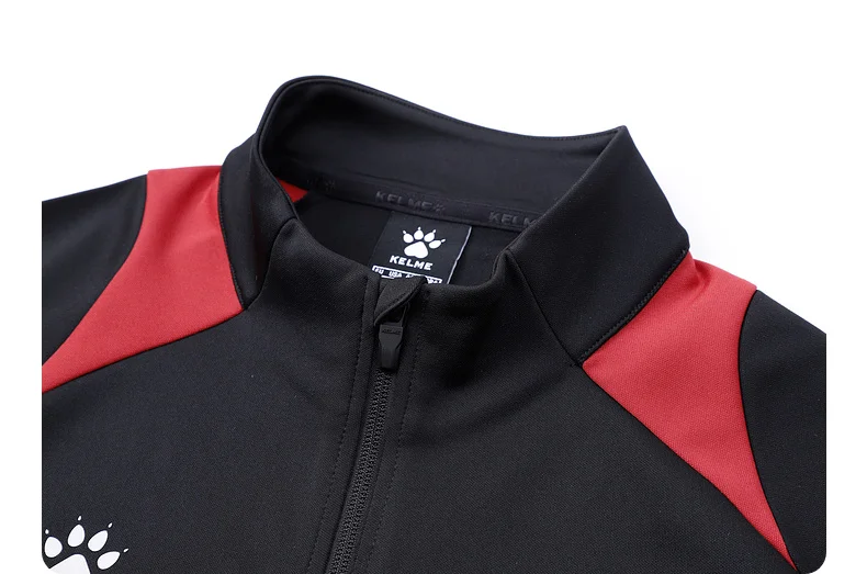 Kelme Fußball-Trainingsjacke für Herren, Herbst-Neuheit mit Stehkragen, Sport-Strickjacke, Laufjacke, Winddichte Sportjacke – Detail 13