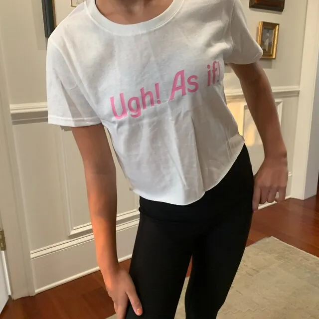 

Skuggnas Ugh! As If! Clueless Women's Crop Shirt Short Sleeved Fashion Cropped t shirt Crop tops Women Fashion tshirts