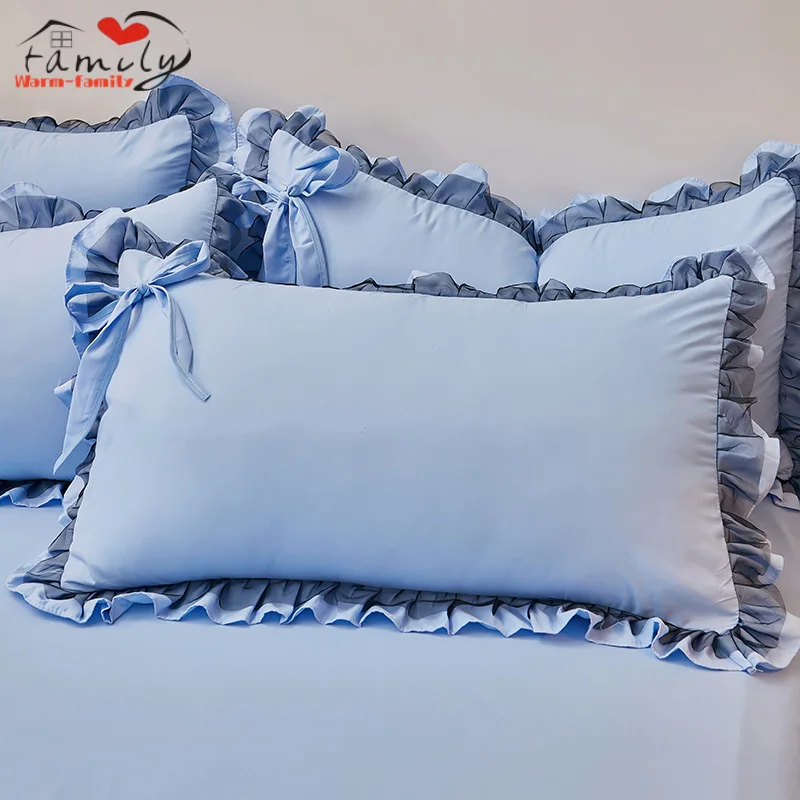 

1PC 48x74cm Pillowcase Lace Bow Princess Pillowcases Pillow Cover Comfortable Pillow Case for Adults Kids Pequena Princesa