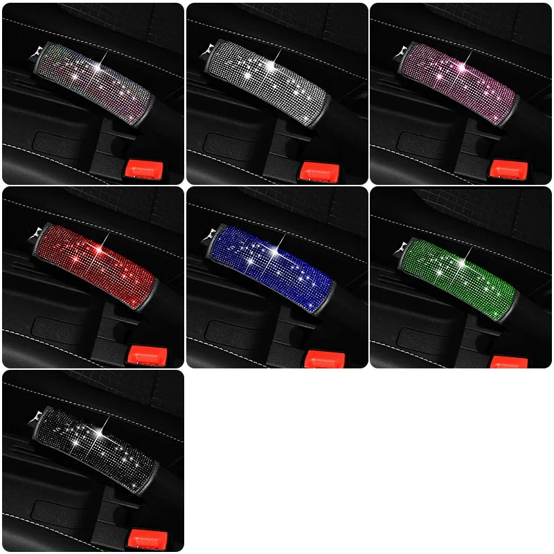 Hand brake cover Rhinestone Car Handbrake Cover Leather Auto Anti-slip Protector Decoration Universal Diamond Car Accessories Interior for Women