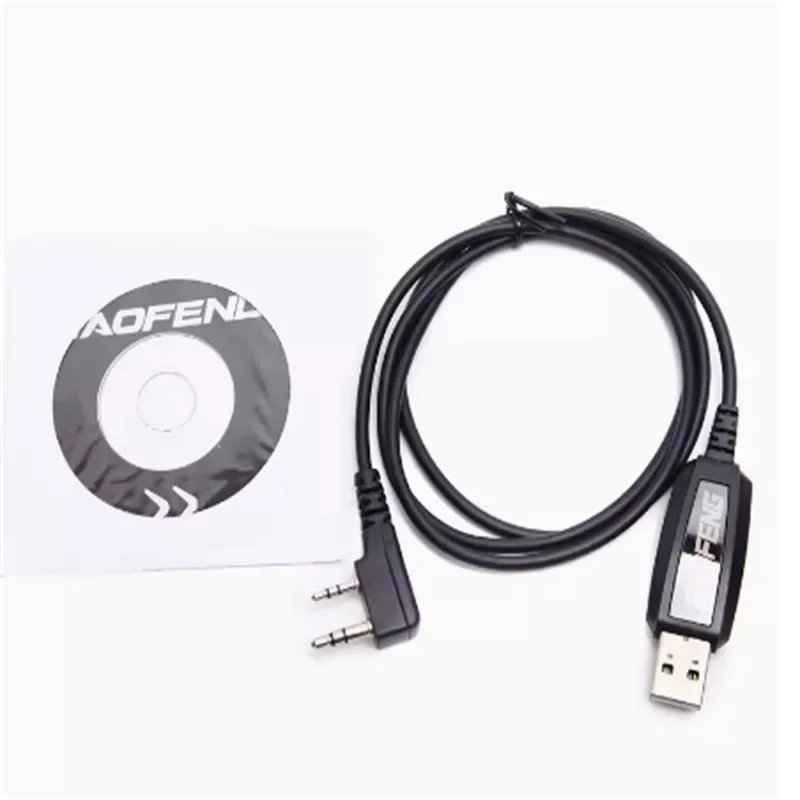 UV-K5 USB Programming Cable for Baofeng UV-5R Quansheng K6 UV5R Plus UV 13 /17 Pro  Driver With CD Software usb programming cable cord cd driver for baofeng uv 5r bf 888s handheld transceiver usb programming cable