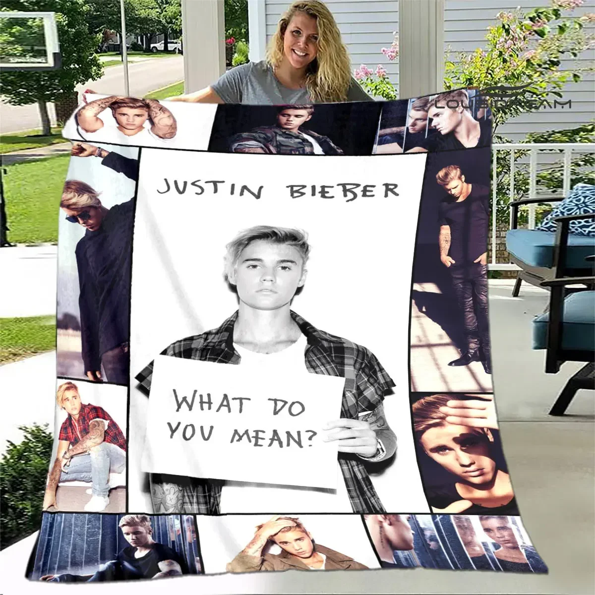 3D Justin Bieber printing blanket children's warm blanket Picnic blanket soft and comfortable blanket Home travel blanket 6