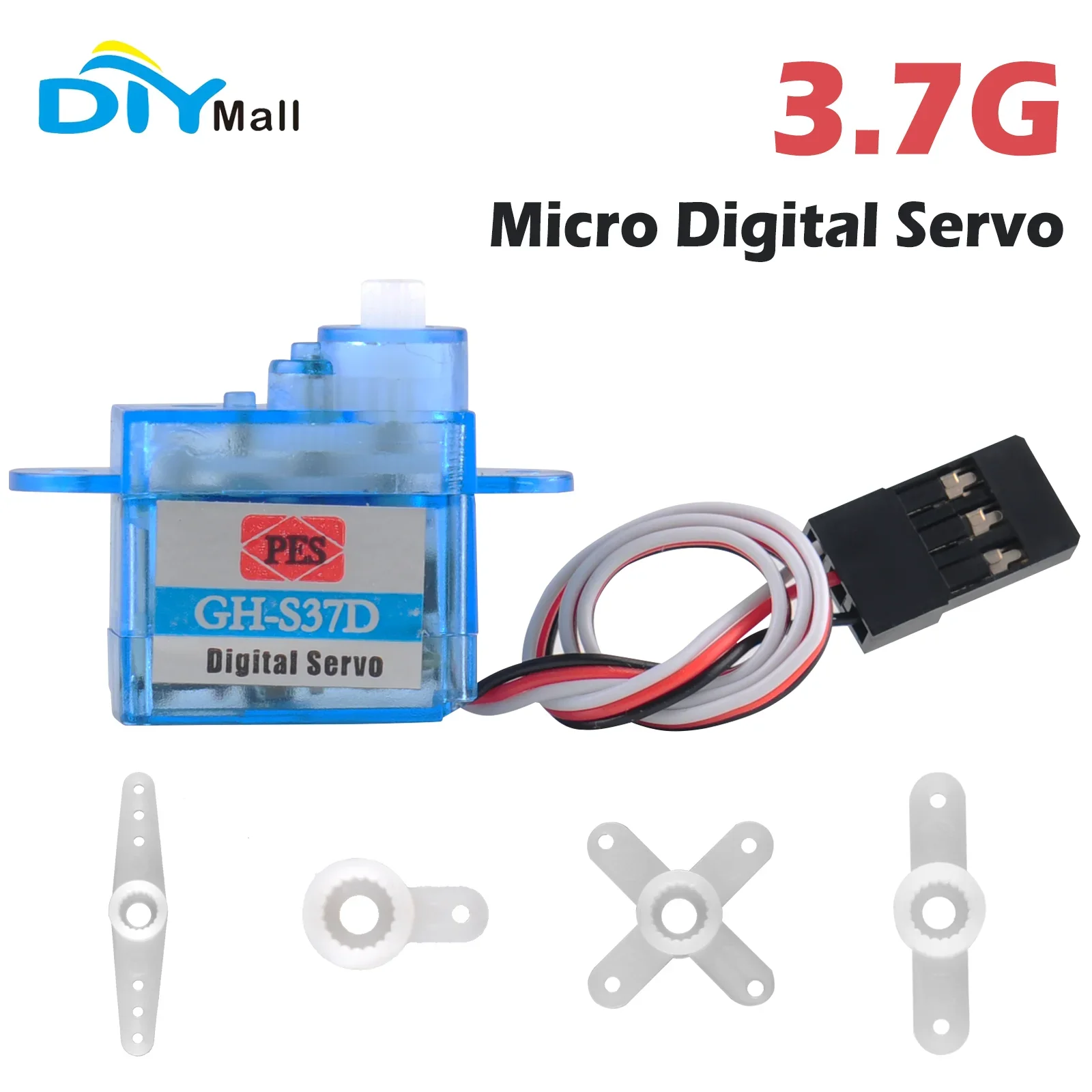 Servo Mini Micro PES GH-S37D 3.7g - Para Aviones, Helicópteros, Coches Y Barcos RC