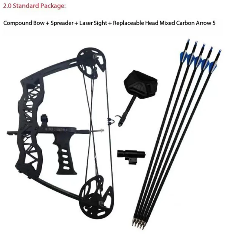 Small Composite Bow and Arrow, Continuous Steel Ball Bow Combination, Professional Outdoor Fsh Shooter, Pulley Bow, New