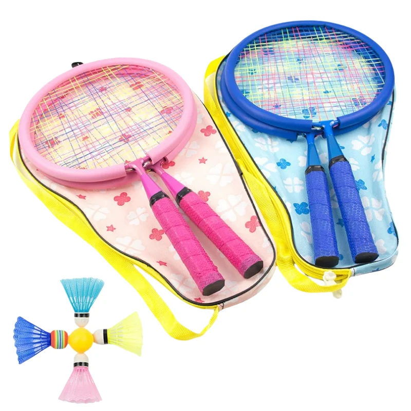 Professional Badminton Rackets Shuttlecocks Set for Children Kids Sports Racquets Ball Sets Family Interaction Toys Outdoor