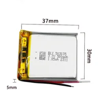 3.7V 500mAh Lithium Polymer LiPo Rechargeable Battery 503035 For Camera MP4 GPS Bluetooth Headset Speaker LED Lights Recorder - Image 3