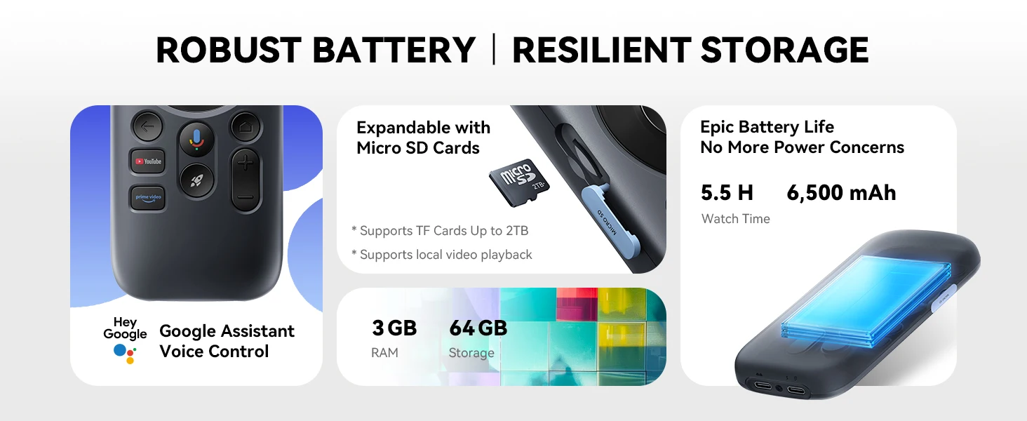 RayNeo Pocket TV, Zertifiziertes Tragbares GTV-Gerät, Begleiter für RayNeo XR-Brillen, Kompatibel mit AR-Brillen, Von TCL RayNeo – Detail 7